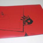 Schreibtischauflage für Linkshänder - Pop-Rot